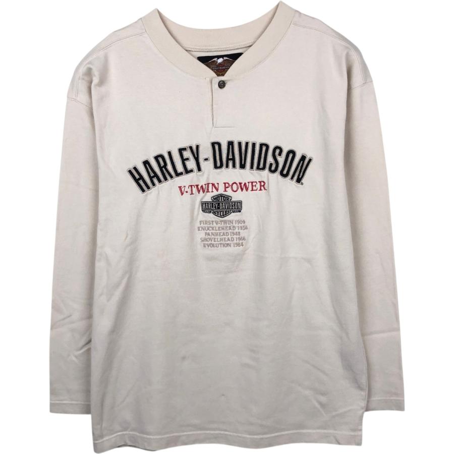 古着 ハーレーダビッドソン Harley-Davidson ヘンリーネック モーター