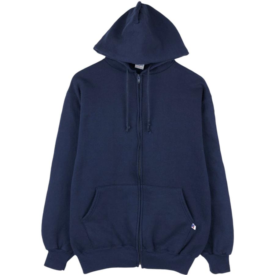 【希少】90s USA製ラッセル フルジップフーディ 古着 90年代 ラッセル Russell ATHLETIC スウェットフルジップパーカー