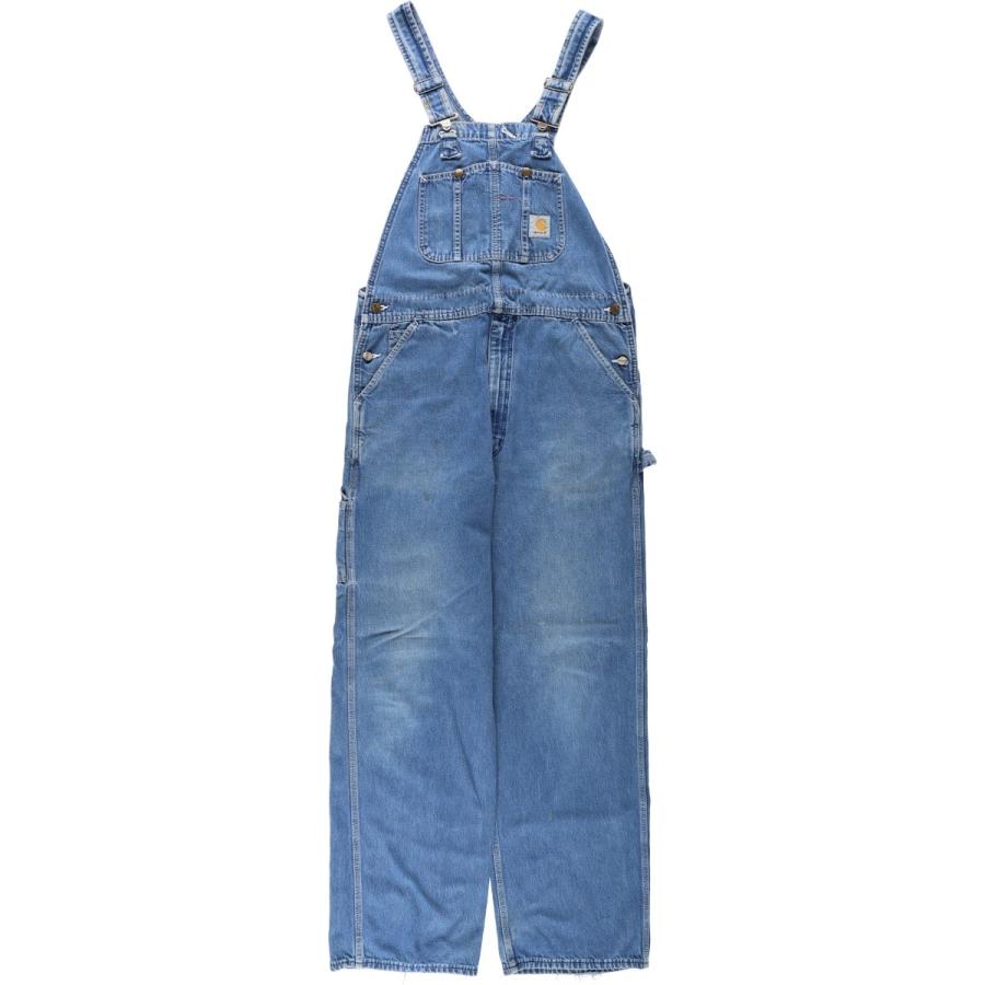carhartt カーハート デニム オーバーオール ペインター ワーク W36 Carhartt（カーハート） 古着 デニムオーバーオール メンズw36相当