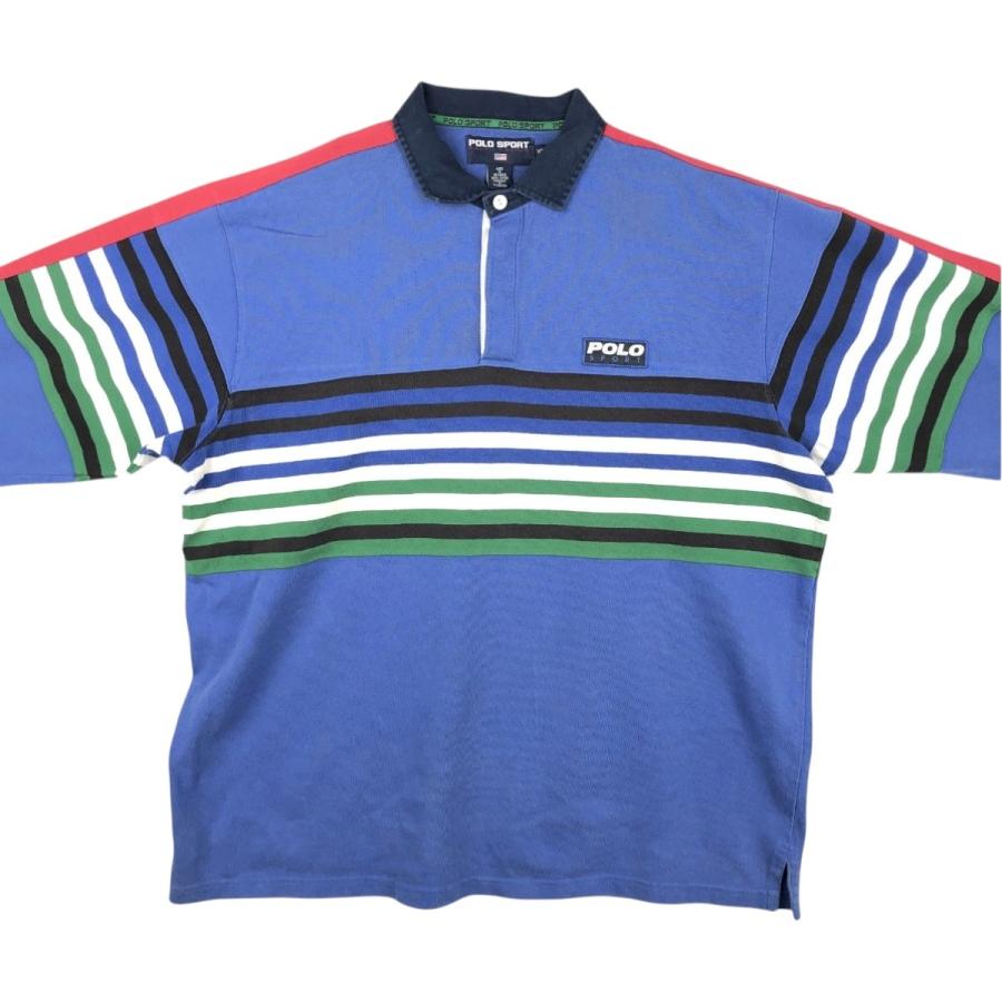 【希少】　ラルフローレン　ポロスポーツ　ラガーシャツ　ポロシャツ　長袖　ロンT 古着 ラルフローレン Ralph Lauren POLO SPORT ポロスポーツ 長袖