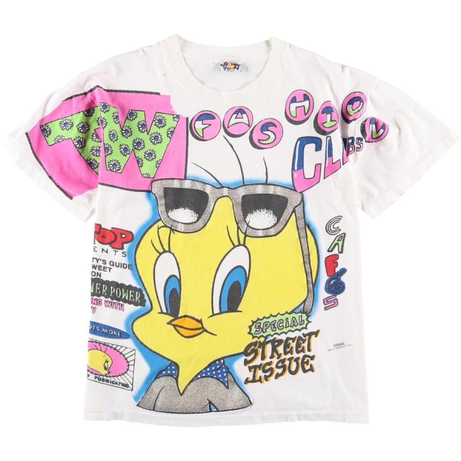 90年代 ルーニーテューンズ Looney Tunes Tweety トゥイーティー キャラクタープリントtシャツ Usa製 レディースl ヴィンテージ Eva Eva 古着屋jam 通販 Yahoo ショッピング
