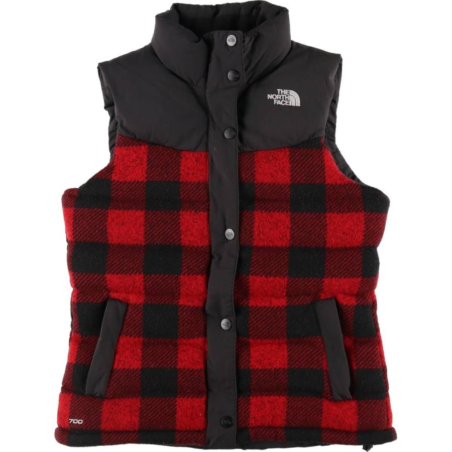 THE NORTH FACE - 古着 ザノースフェイス THE NORTH FACE バッファローチェック 700フィルパワー グースダウンベスト レディースS相当 /eva000671 THE NORTH FACE（ザ ノースフェイス） 古着 バッファローチェック 700