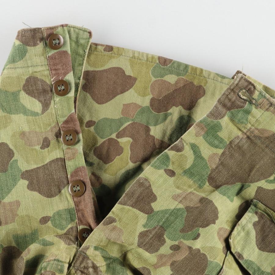 古着 40年代 米軍実品 M-43 迷彩柄 HBT フロッグスキン ミリタリー