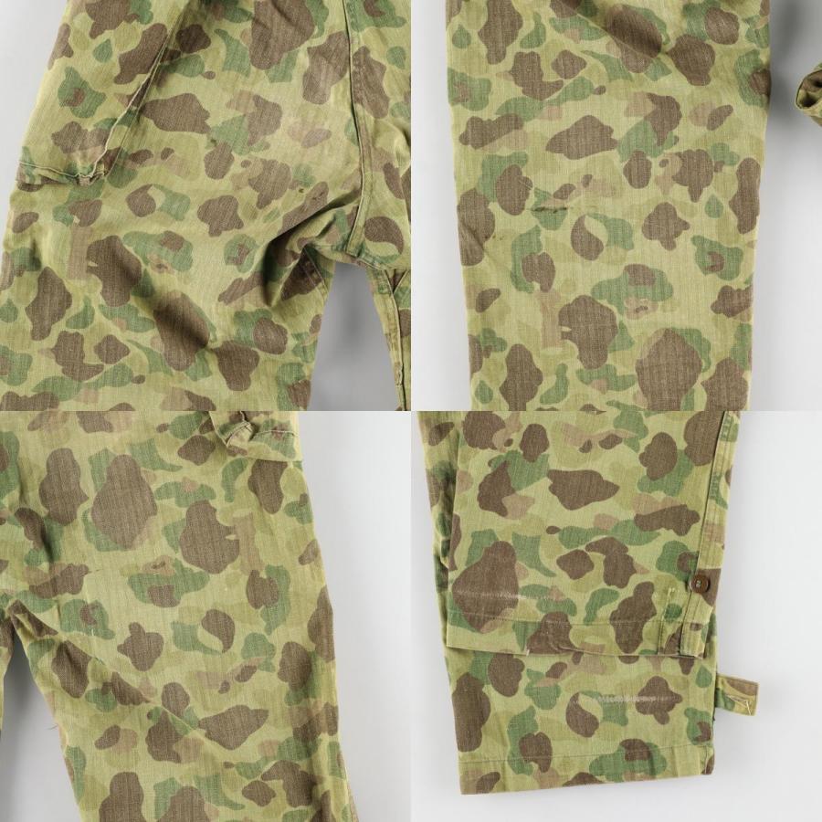 古着 40年代 米軍実品 M-43 迷彩柄 HBT フロッグスキン ミリタリー