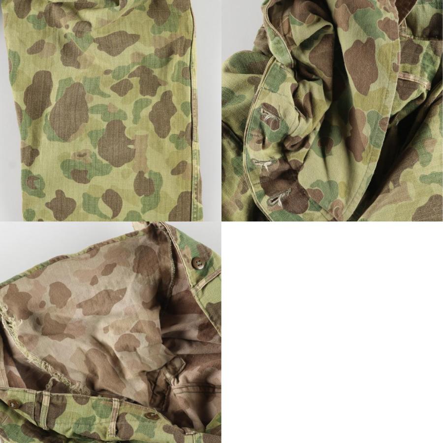 古着 40年代 米軍実品 M-43 迷彩柄 HBT フロッグスキン ミリタリー
