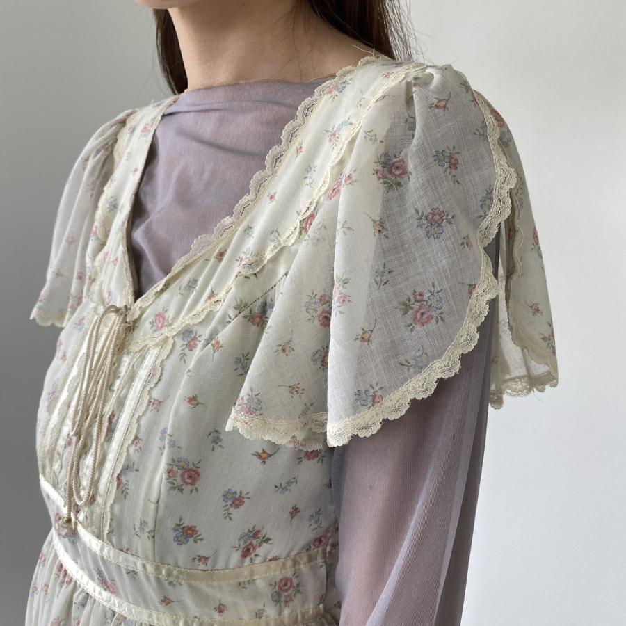 古着 70年代 ガンネサックス GUNNE SAX Jessica 花柄 マキシ丈
