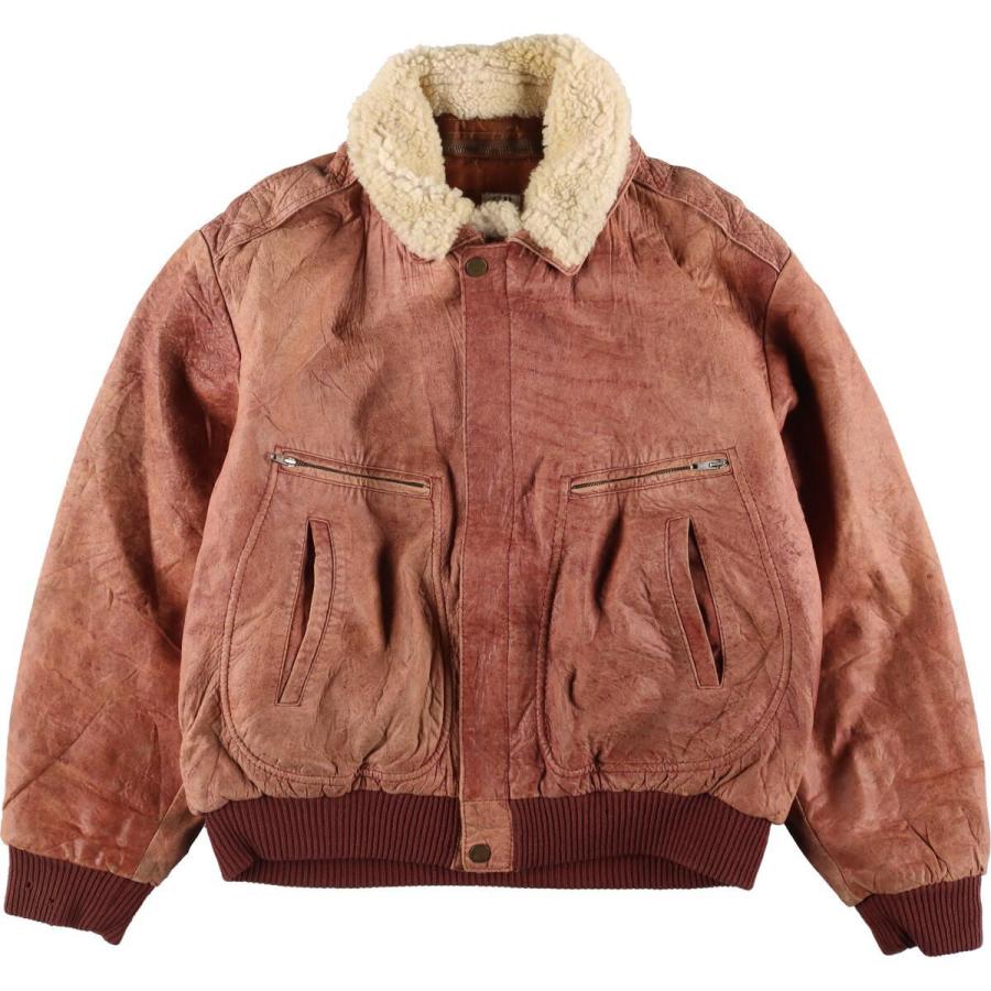 古着 80年代 C.P.COMPANY レザーフライトジャケット メンズL 