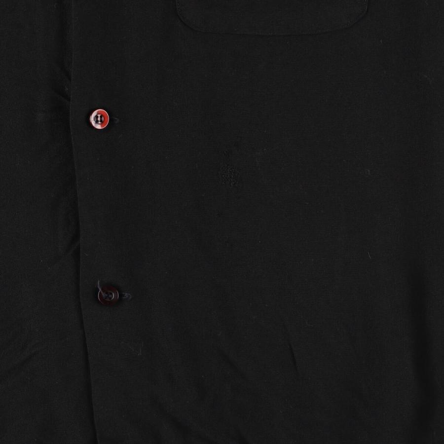 古着 60年代 ヒルトン HILTON オールブラックカラー チェーン刺繍 レーヨンボウリングシャツ USA製 メンズS ヴィンテージ /evb000744 【SS2403】｜jamtrading1｜06