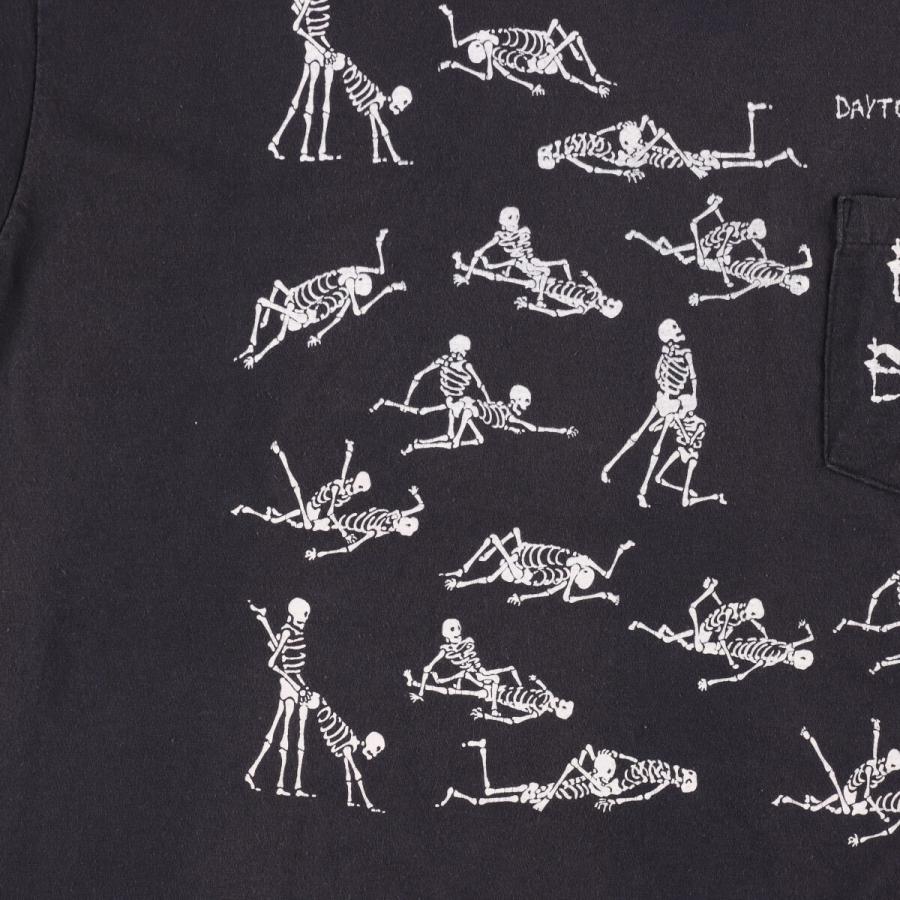 Hanes（ヘインズ） 古着 90年代 エロT プリントTシャツ スカル柄 