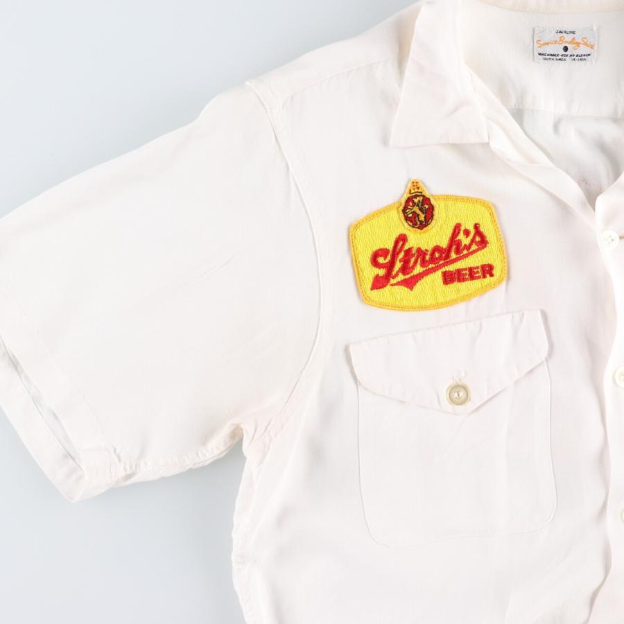 古着 50年代 Seroice Bowling Shirt チェーン刺繍 オープンカラー レーヨンボウリングシャツ USA製 メンズS ヴィンテージ /evb000874｜jamtrading1｜06