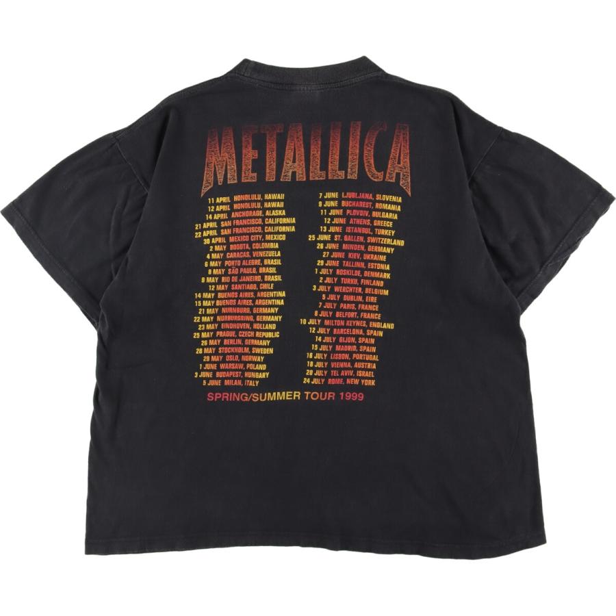 古着 90年代 BG METALLICA メタリカ SPRING SUMMER TOUR 1999 両面プリント バンドTシャツ バンT メンズL ヴィンテージ /evb001823 【SS2309】｜jamtrading1｜03