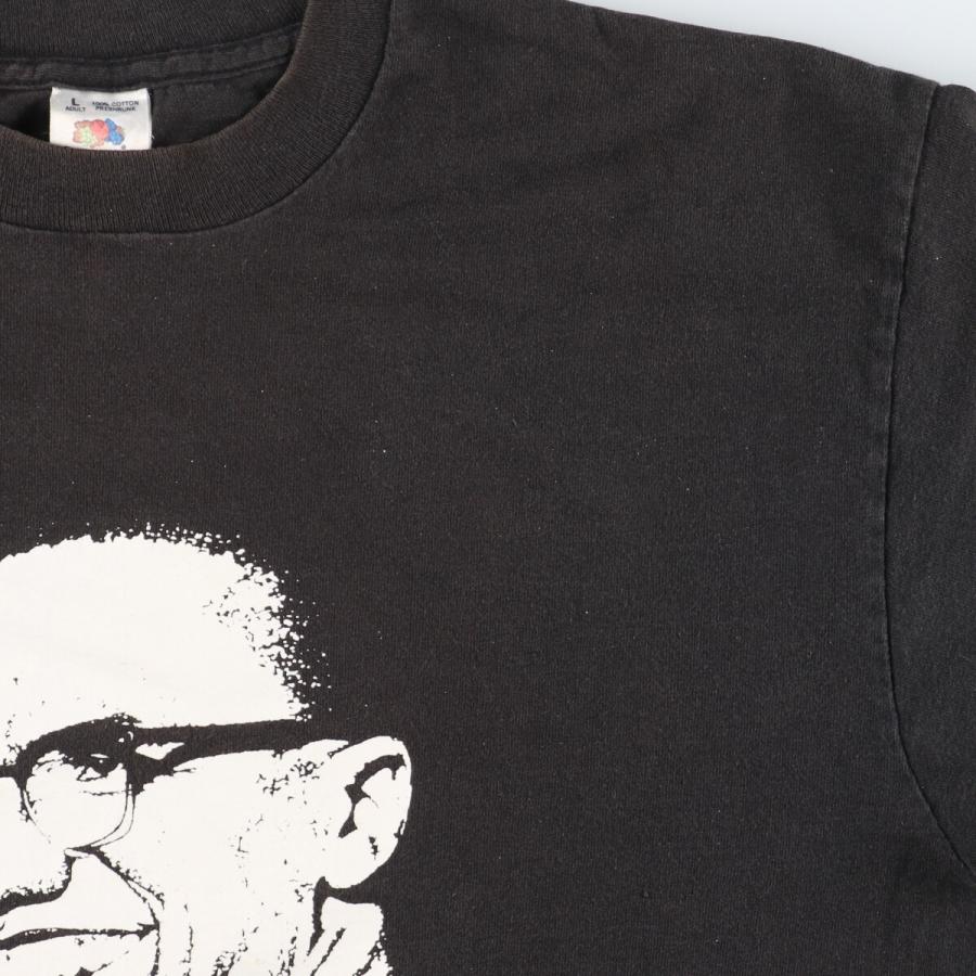 古着 90年代 フルーツオブザルーム FRUIT OF THE LOOM MALCOLM X マルコムX 両面プリント 偉人Tシャツ USA製 メンズL /evb002425｜jamtrading1｜06