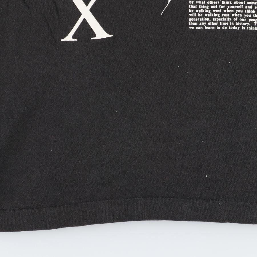 古着 90年代 フルーツオブザルーム FRUIT OF THE LOOM MALCOLM X マルコムX 両面プリント 偉人Tシャツ USA製 メンズL /evb002425｜jamtrading1｜07