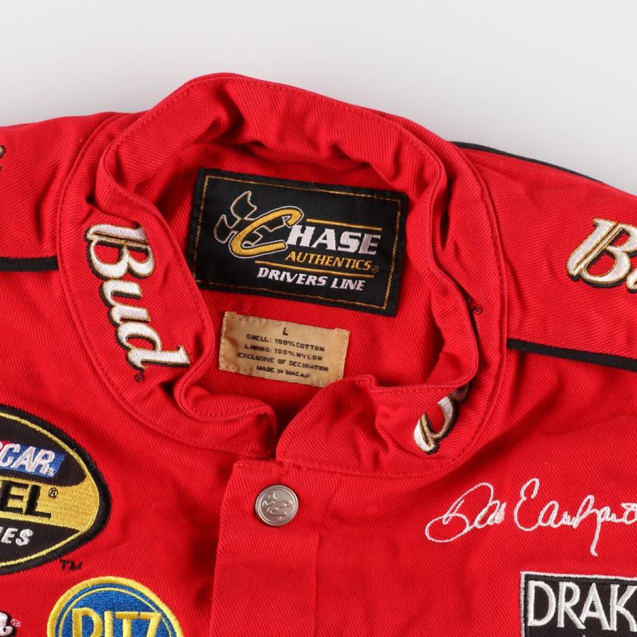 古着 CHASE BUDWEISER バドワイザー レーシングジャケット メンズL