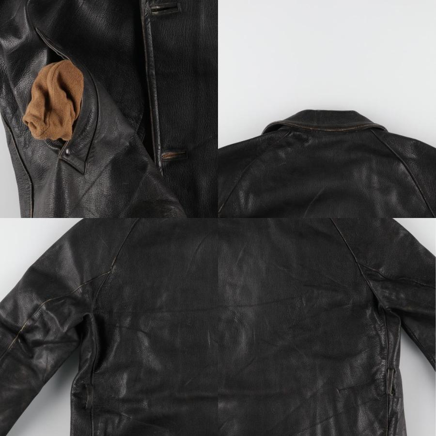 古着 50年代 F.A.M. モーターサイクルジャケット レザーカーコート  