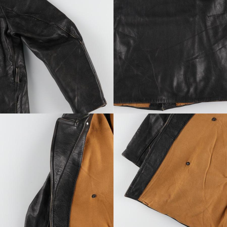 古着 50年代 F.A.M. モーターサイクルジャケット レザーカーコート  