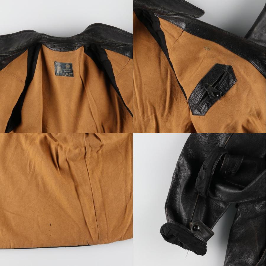 古着 50年代 F.A.M. モーターサイクルジャケット レザーカーコート  