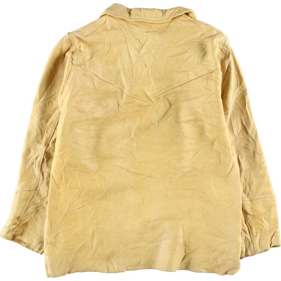 古着 60年代~ UNKNOWN ハンドメイド レースアップ レザープルオーバー  