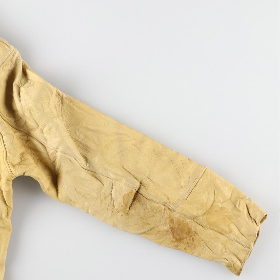 古着 60年代~ UNKNOWN ハンドメイド レースアップ レザープルオーバー  