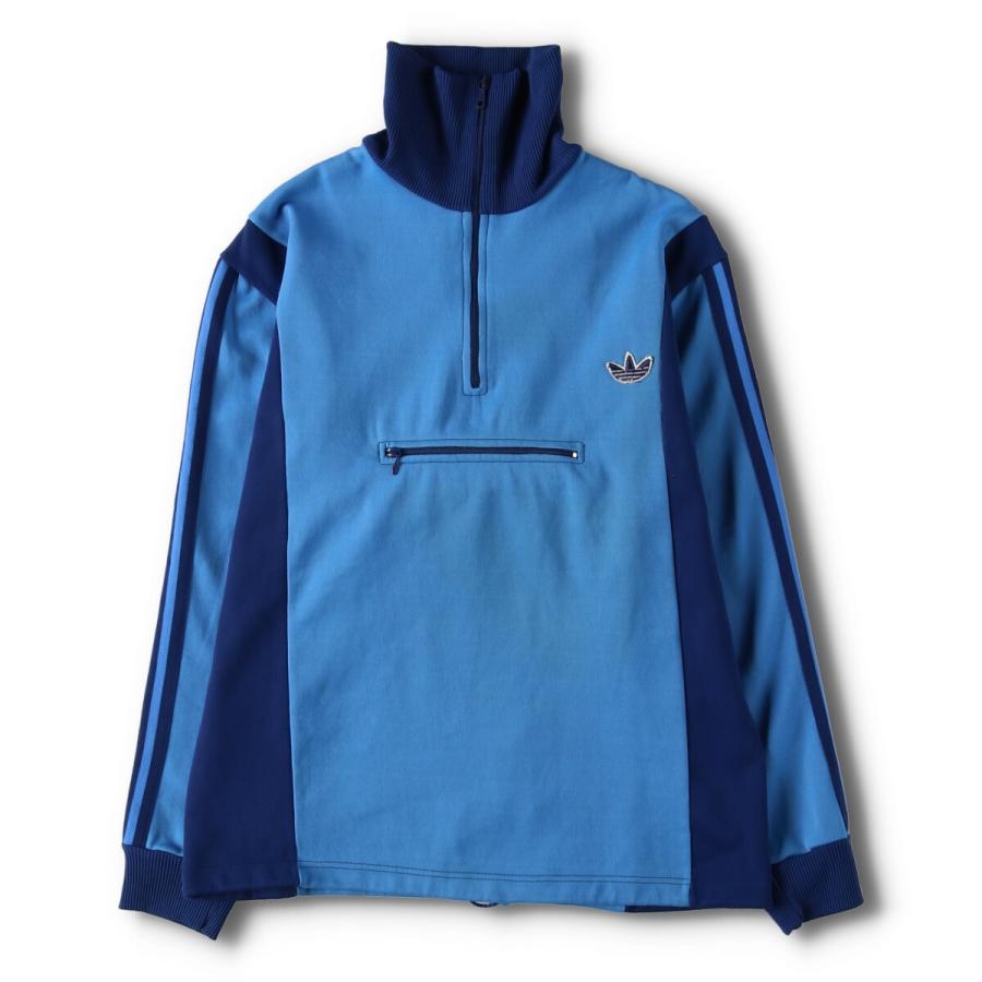 adidas 古着 80年代 アディダス トレフォイルロゴ ハーフジップ adidas 古着 80年代 アディダス トレフォイルロゴ ハーフジップ