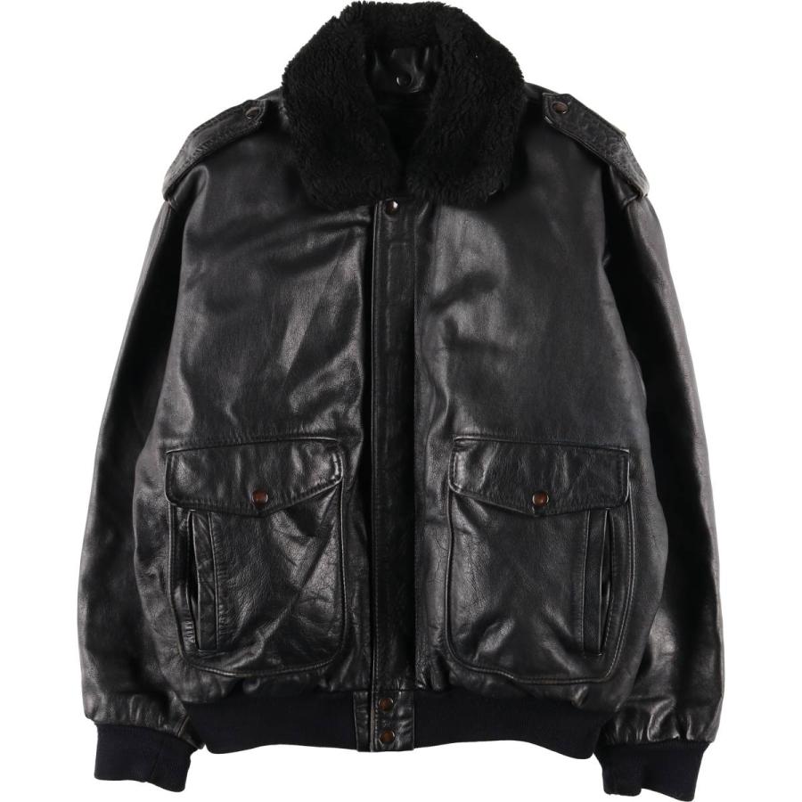 古着 G-1タイプ レザーフライトジャケット メンズXL相当 /evb004813