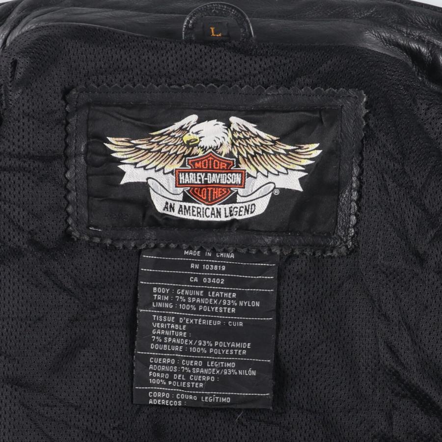 古着 ハーレーダビッドソン Harley-Davidson シングルライダースジャケット メンズL /evb004844｜jamtrading1｜04