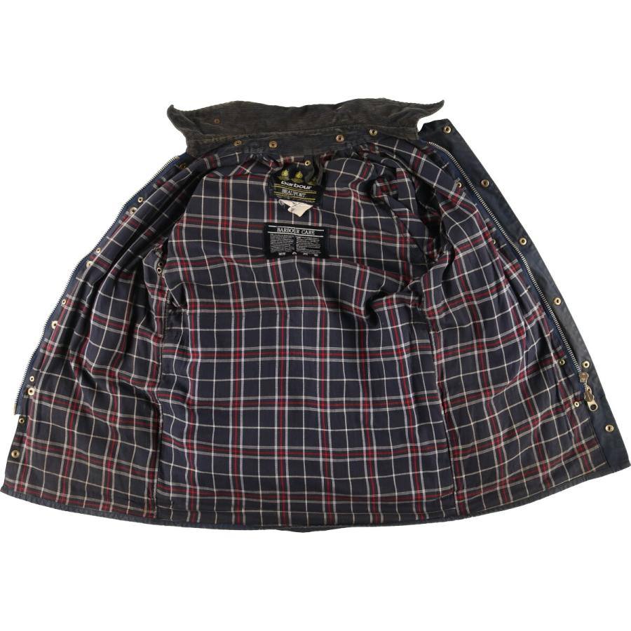 古着 90年代 バブアー Barbour BEAUFORT ビューフォート 旧3ワラント オイルド ハンティングジャケット 英国製 C36 メンズS ヴィンテージ /evb004948｜jamtrading1｜03