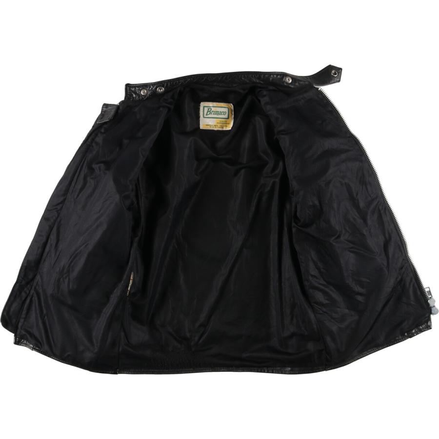 古着 70年代 Brimaco シングルライダースジャケット カナダ製 メンズM