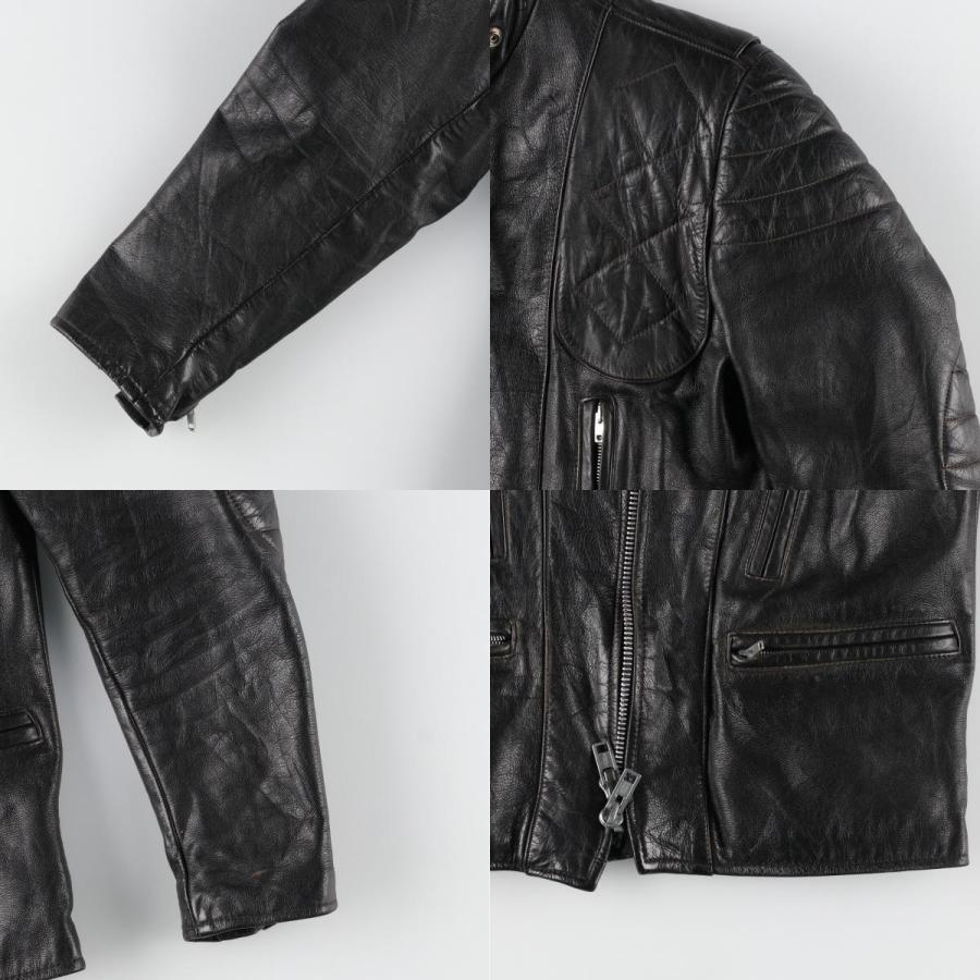 古着 70年代 Brimaco シングルライダースジャケット カナダ製 メンズM