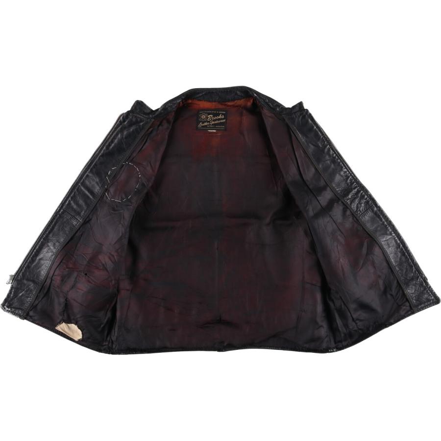 古着 60年代 Brooks Leather Sportswear レザーベスト メンズM相当