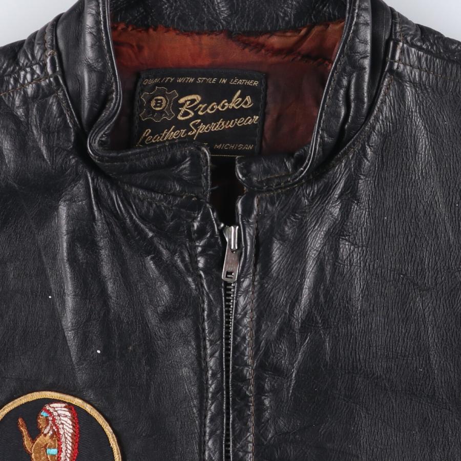 60s レザーベスト ヴィンテージ ジップ タロン Brooks Leather 60s レザーベスト ヴィンテージ ジップ タロン Brooks Leather 60s