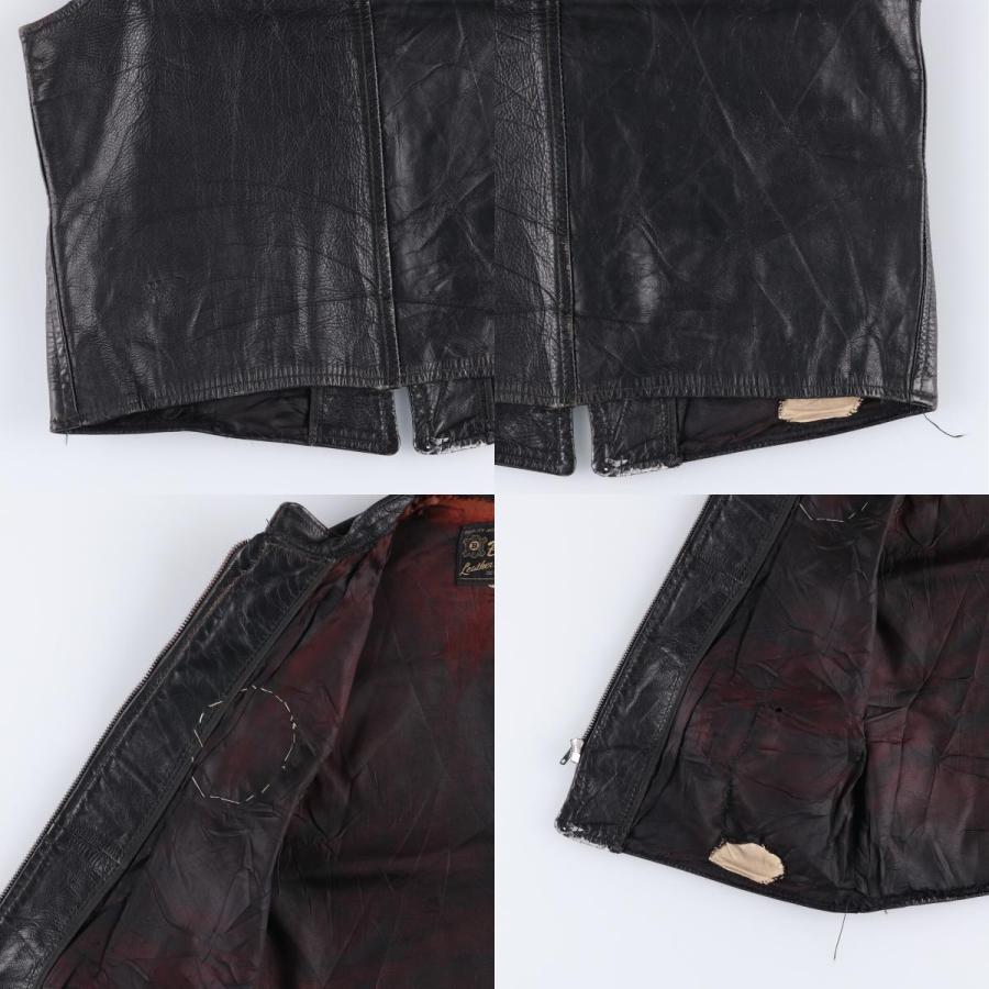 60s レザーベスト ヴィンテージ ジップ タロン Brooks Leather 60s レザーベスト ヴィンテージ ジップ タロン Brooks Leather 60s