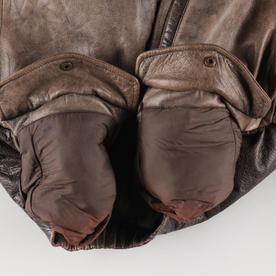 Eddie Bauer 古着 00年代 エディーバウアー A-2タイプ レザーダウン