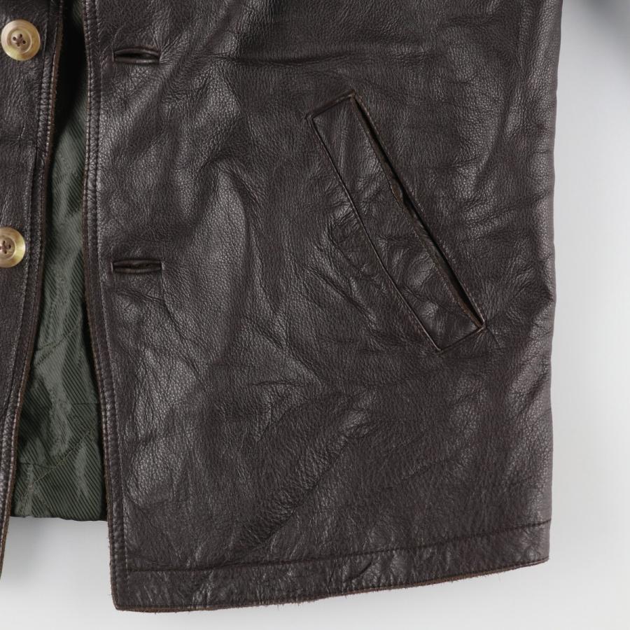 Eddie Bauer 古着 エディーバウアー レザーカーコート メンズXL Eddie Bauer 古着 エディーバウアー レザーカーコート メンズXL