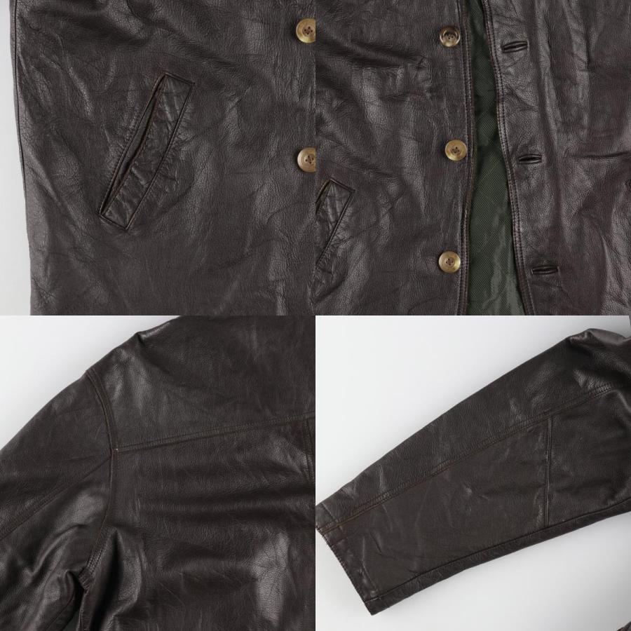 Eddie Bauer 古着 エディーバウアー レザーカーコート メンズXL Eddie Bauer 古着 エディーバウアー レザーカーコート メンズXL