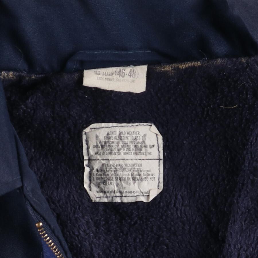 古着 米軍実品 90年代 アラミドジャケット ミリタリー デッキジャケット USA製 X-LARGE(46-48) メンズXL相当 ヴィンテージ /evb005680