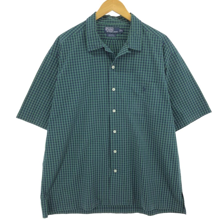 古着 ラルフローレン Ralph Lauren CALDWELL チェック柄 半袖 オープン