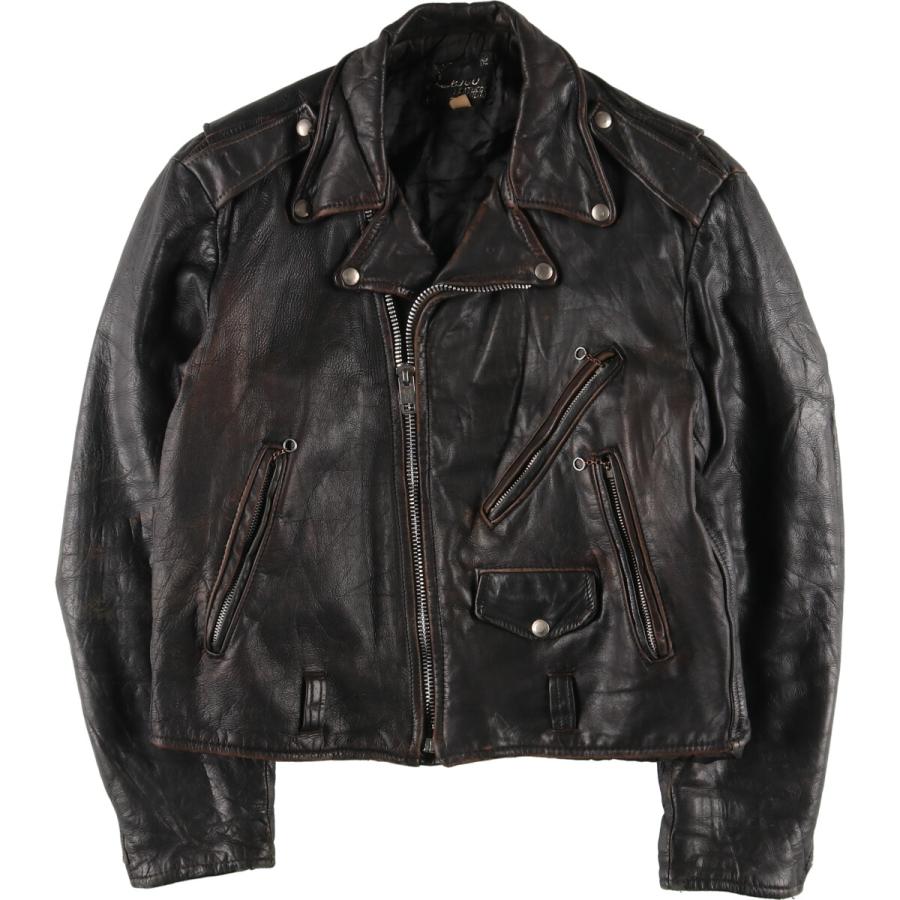 Lesco レスコレザー　ライダース　黒　46 ブラック　ビンテージ　70s Lesco レスコレザーライダース黒46 ブラックビンテージ70s