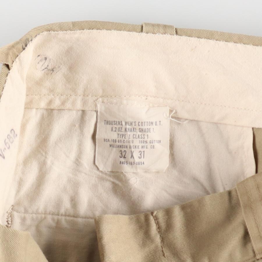 古着 60年代 米軍実品 U.S.ARMY ミリタリー チノパンツ USA製 32×31