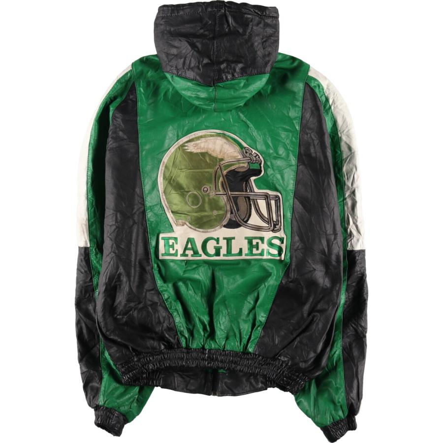 古着 NFL PHILADELPHIA EAGLES フィラデルフィアイーグルス レザー 