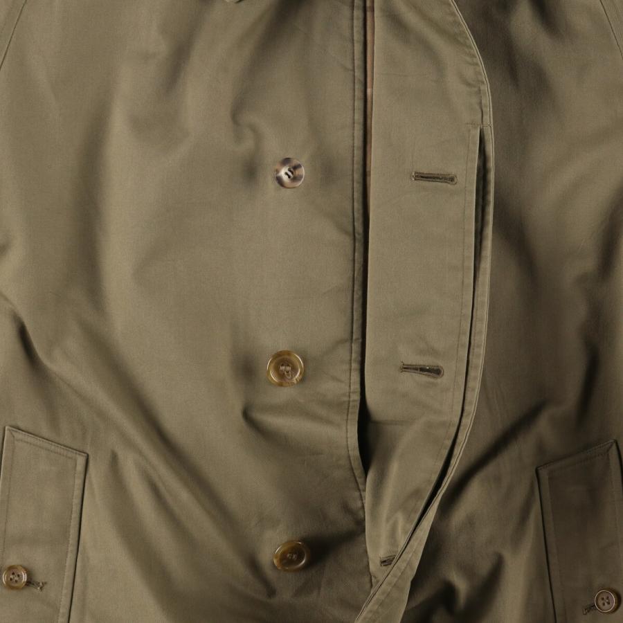 【人気モデル】バーバリー ステンカラーコート イングランド製 ブラウン Burberry Ladies 1枚袖 小さめサイズ コットン100% ステンカラー