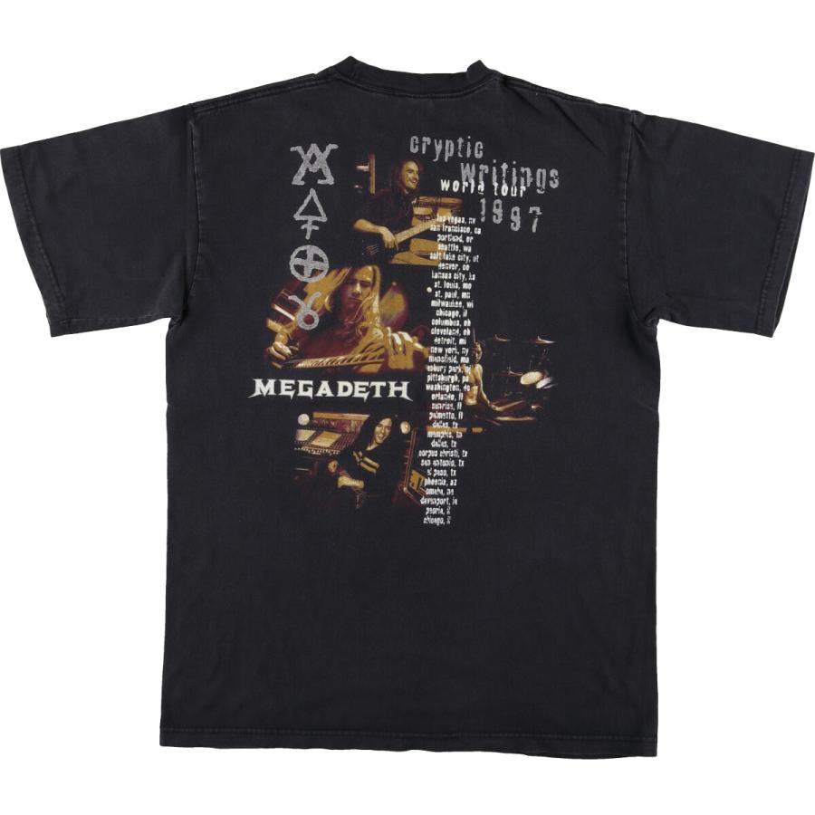 古着 90年代 GIANT MEGADETH メガデス バンドTシャツ バンT メンズXL 