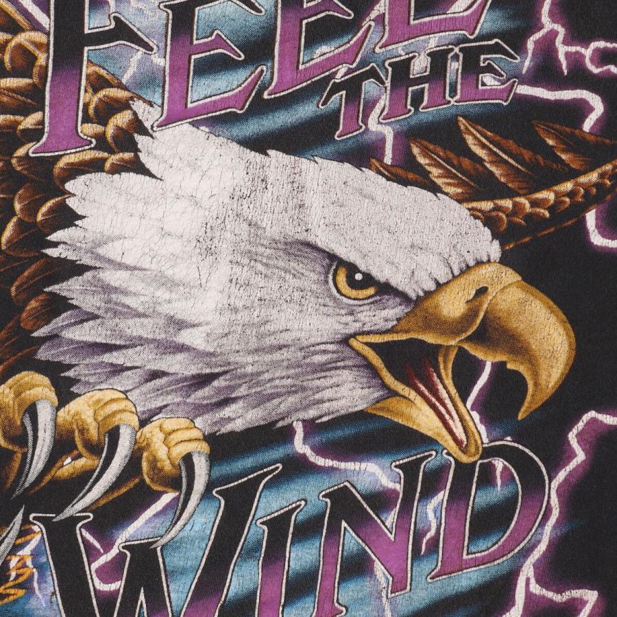 90s 両面 鷲 イーグルTシャツ American Thunder 古着 90年代 TOUR CHAMP AMERICAN THUNDER アメリカンサンダー