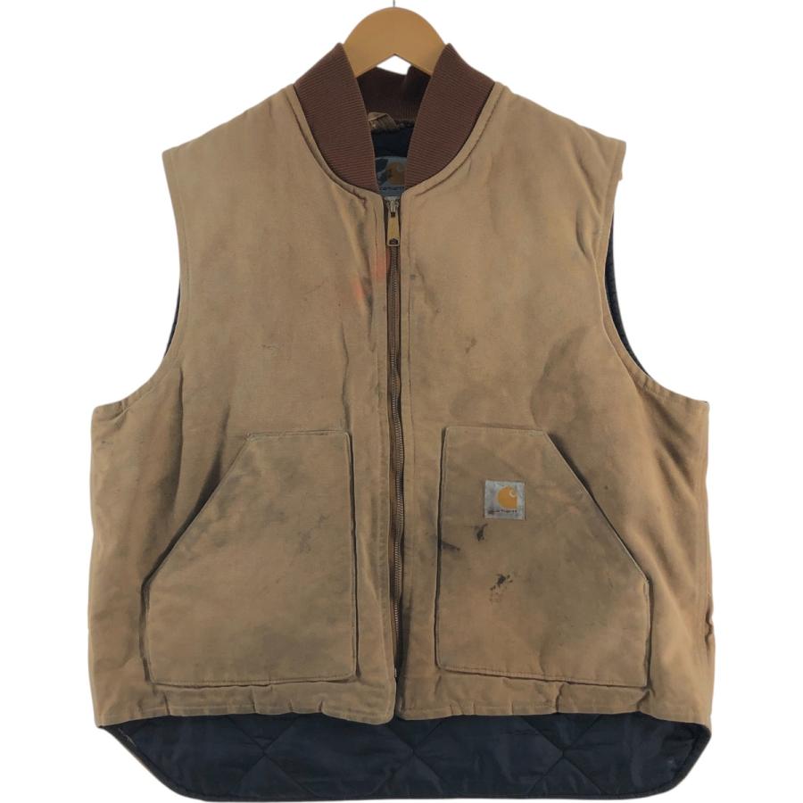 Carhartt 古着 カーハート ダックベスト USA製 メンズXL相当