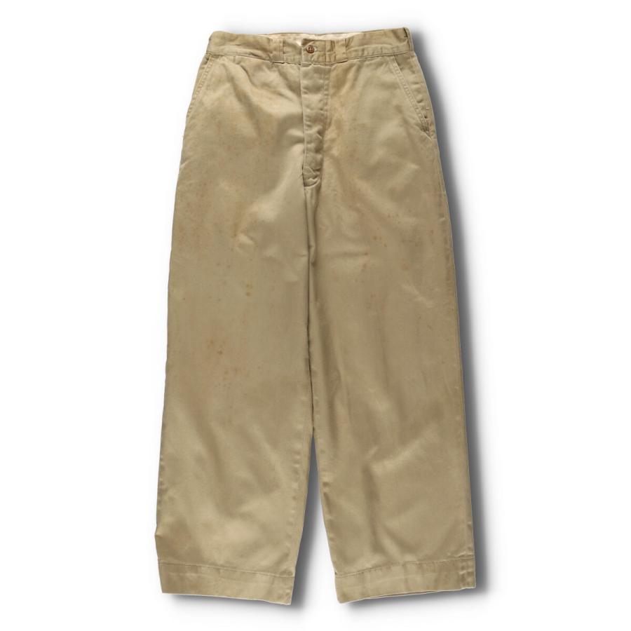 古着 50年代 米軍実品 ミリタリー チノパンツ USA製 30×31 メンズw29