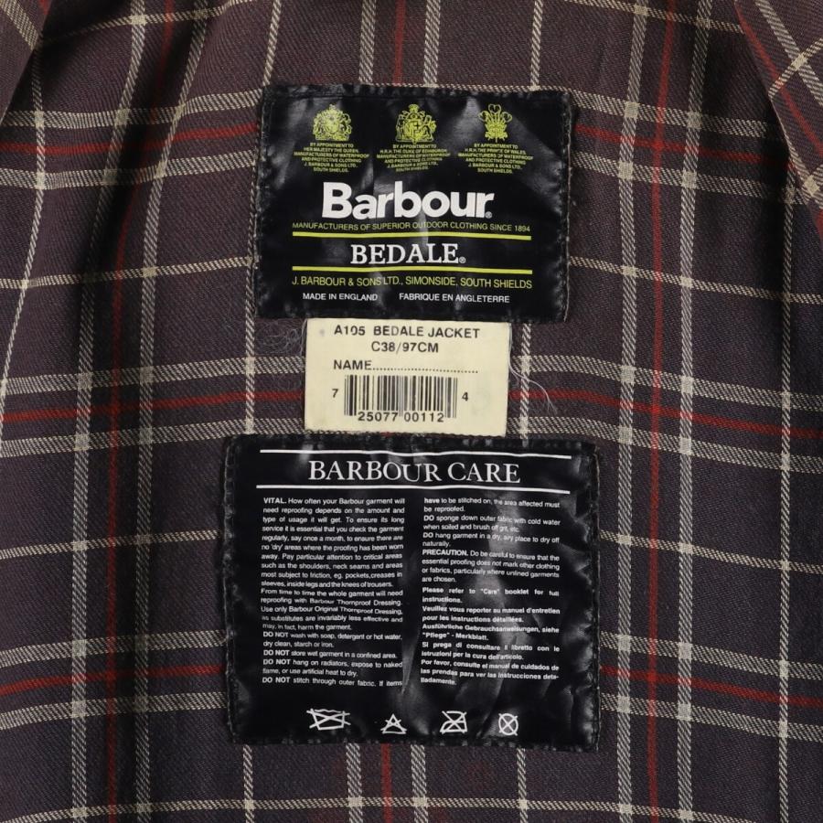 古着 90年代 バブアー Barbour BEDALE ビデイル 旧3ワラント ワックス 