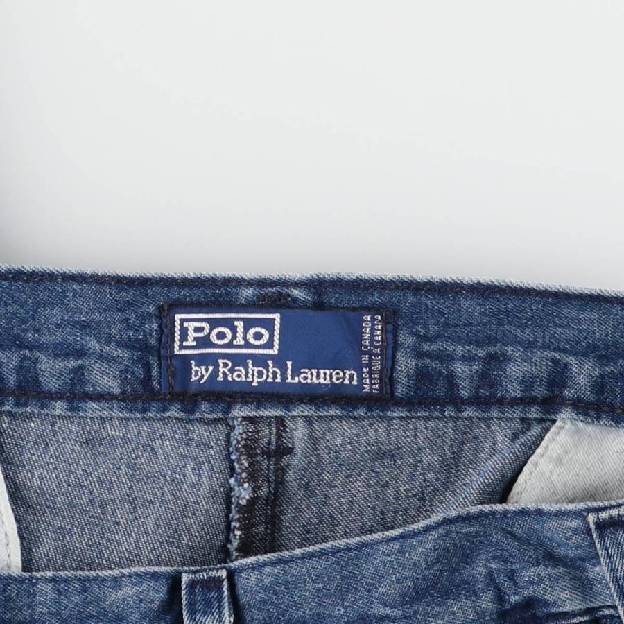 古着 ラルフローレン Ralph Lauren POLO by ツータック デニムパンツ 