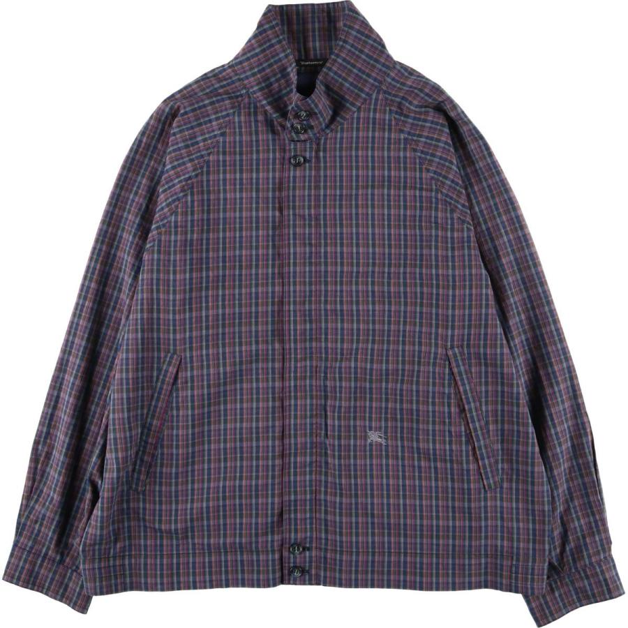 希少✨Burberry ハリントンジャケット スイングトップ XL位 BURBERRY（バーバリー） 古着 80年代 Burberry's チェック柄
