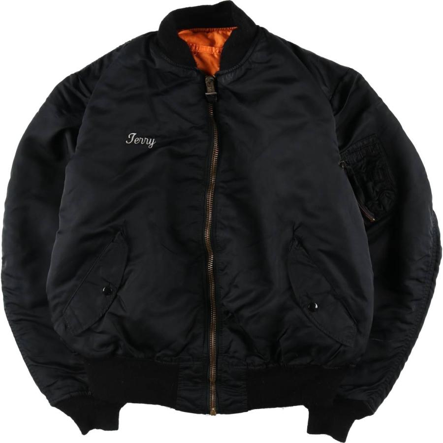 古着 民間品 90年代 アルファ ALPHA MA-1タイプ バック刺繍 ミリタリー