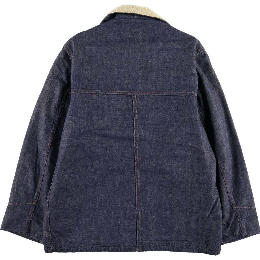 70's ROEBUCKS SEARS デニムランチコート 古着 古着 70s Sears ROEBUCKS 濃紺 100%コットン デニム ボア ランチ